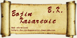 Bojin Kašarević vizit kartica